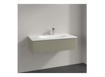 Villeroy und Boch Antao Waschtisch-Unterschrank L02000HK 98,8x25,6x49,3cm, ohne Frontstruktur, stone grey matt lacquer, mit Beleuchtung