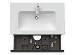 Duravit D-Neo Waschtisch-Unterschrank DE436203030 81 x 46,2 cm, Eiche Natur, wandhängend, 1 Schubkasten, 1 Auszug
