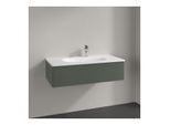 Villeroy und Boch Antao Waschtisch-Unterschrank L02000HL 98,8x25,6x49,3cm, ohne Frontstruktur, leaf green matt lacquer, mit Beleuchtung