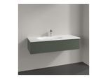 Villeroy und Boch Antao Waschtisch-Unterschrank L03100HL 118,8x25,6x49,3cm, mit Frontstruktur, leaf green matt lacquer, mit Beleuchtung