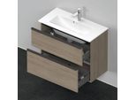 Duravit D-Neo Waschtisch-Unterschrank DE436903535 81 x 37,2, Eiche Terra, wandhängend, 1 Schubkasten, 1 Auszug