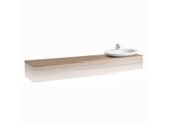 LAUFEN Alessi One Möbeldeckplatte H4246130976311 2400x12x500mm, Ausschnitt rechts, weiß
