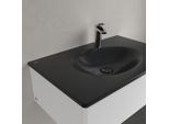 Villeroy und Boch Antao Schrankwaschtisch 4A7581R7 80x50cm, eckig, 1 Hahnloch, ohne Überlauf, pure black C-plus