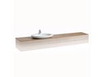LAUFEN Alessi One Möbeldeckplatte H4246120976301 2400x12x500mm, Ausschnitt links, Noce Conaletto