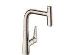 hansgrohe Talis Select S220 Küchenarmatur 72822800 Edelstahl-Optik, schwenkbar, herausziehb. Auslauf