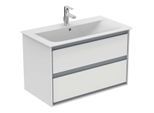 Ideal Standard Connect Air Waschtischunterschrank E0819KN, weiss glänzend/hellgrau matt, 2 Auszüge