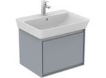 Ideal Standard Connect Air Waschtischunterschrank E0846EQ, hellgrau glänzend/weiss matt, 1 Auszug