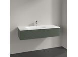 Villeroy und Boch Antao Waschtisch-Unterschrank K03100HL 118,8x25,6x49,3cm, mit Frontstruktur, leaf green matt lacquer