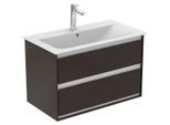 Ideal Standard Connect Air Waschtischunterschrank E0819VY, braun matt/weiss matt, 2 Auszüge