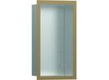 hansgrohe XtraStoris Wandnische 56094140 30x15x10cm, mit Designrahmen, Edelstahl gebürstet, brushed bronze