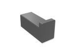 Hewi System 900 Q Einzelhaken 900Q90.00060SC pulverbeschichtet dunkelgrau perlglimmer tiefmatt, aus Edelstahl, 15x20x38mm