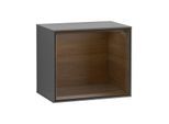 Villeroy und Boch Finion Regalmodul FD10GNGK 41,8x35,6x27cm, Regal Walnut Veneer, Anthracite matt