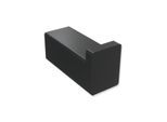Hewi System 900 Q Einzelhaken 900Q90.00060DC pulverbeschichtet schwarz tiefmatt, aus Edelstahl, 15x20x38mm
