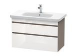 Duravit DuraStyle Waschtisch-Unterschrank DS648202243 93 x 44,8 cm, weiß hochglanz/basalt matt, 2 Schubkästen, wandhängend
