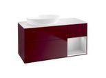 Villeroy und Boch Finion Waschtischunterschrank FA51GJHB 120cm, Abdeckplatte white matt, Regale Light grey matt lacquer, Peony Matt