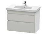 Duravit DuraStyle Waschtisch-Unterschrank DS648400718 80 x 45,3 cm, betongrau/weiß matt, 2 Schubkästen, wandhängend