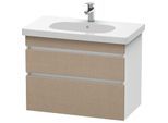 Duravit DuraStyle Waschtisch-Unterschrank DS648407518 80 x 45,3 cm, leinen/weiß matt, 2 Schubkästen, wandhängend