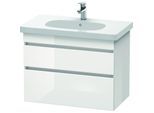 Duravit DuraStyle Waschtisch-Unterschrank DS648401843 80 x 45,3 cm, weiß matt/basalt matt, 2 Schubkästen, wandhängend