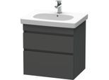 Duravit DuraStyle Waschtisch-Unterschrank DS648304949 60 x 45,3 cm, graphit matt, 2 Schubkästen, wandhängend