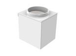 Emco Asis 958227415 Gäste-Waschtisch (Mineralguss), 450 mm Türgriff links, ohne Armaturenbohrung