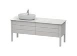 Duravit Luv Waschtischunterschrank LU9568L3939 178,3x57cm, links, Nordic Weiß Seidenmatt, 2 Schubkästen, 2 Auszüge, stehend