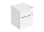 Geberit iCon Seitenschrank 502315012 45x60x47,6cm, 2 Schubladen, weiß/lackiert hochglänzend/Griff glanzverchromt