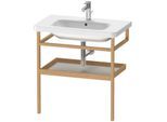 Duravit DuraStyle Handtuchhalter DS988200776 74 x 44 cm, betongrau matt/Eiche massiv, mit Ablage