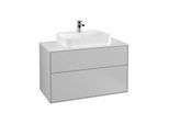 Villeroy und Boch Finion Waschtischunterschrank G35100GJ 100x60,3cm, Emotion, Abdeckplatte white matt, Light grey matt