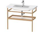 Duravit DuraStyle Handtuchhalter DS988302276 94 x 44 cm, weiß hochglanz/Eiche massiv, mit Ablage