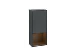 Villeroy und Boch Finion Seitenschrank G550GNHG 41,8cm, rechts, Emotion, Regal unten Walnut Veneer, Midnight Blue Matt Lacquer
