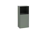 Villeroy und Boch Finion Seitenschrank F500PHGM 41,8x93,6x27cm, links, Regal oben Glossy Black, Olive Matt Lacquer