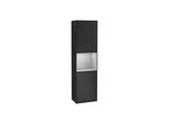 Villeroy und Boch Finion Hochschrank F460GJPD 41,8x151,6x27cm, links, Regal Grey Matt Lacquer, Black matt lacquer