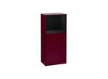 Villeroy und Boch Finion Seitenschrank F500PHHB 41,8x93,6x27cm, links, Regal oben Glossy Black, Peony Matt