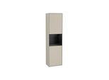 Villeroy und Boch Finion Hochschrank F460PDHH 41,8x151,6x27cm, links, Regal Black Matt Lacquer, Sand Matt Lacquer