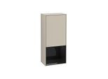 Villeroy und Boch Finion Seitenschrank F540PHHH 41,8x93,6x27cm, links, Regal unten Glossy Black, Sand Matt Lacquer