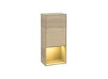 Villeroy und Boch Finion Seitenschrank G540HFPC 41,8cm, links, Emotion, Regal unten Gold Matt, Oak Veneer