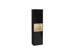 Villeroy und Boch Finion Hochschrank F470PCPH 41,8x151,6x27cm, rechts, Regal Oak Venerr, Glossy Black Lacquer