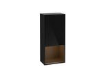 Villeroy und Boch Finion Seitenschrank G540GNPH 41,8cm, links, Emotion, Regal unten Walnut Veneer, Glossy Black Lacquer
