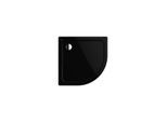 Kaldewei Arrondo Duschwanne 460248043701 100x100x2,5cm, mit Träger, Perl-Effekt, schwarz
