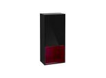 Villeroy und Boch Finion Seitenschrank F540HBPH 41,8x93,6x27cm, links, Regal unten Peony Matt, Glossy Black Lacquer
