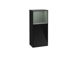 Villeroy und Boch Finion Seitenschrank F510GMPH 41,8x93,6x27cm, rechts, Regal oben Olive Matt, Glossy Black Lacquer