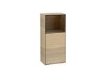 Villeroy und Boch Finion Seitenschrank F520GNPC 41,8cm, links, Ladestation, Regal Walnut Veneer, Oak Veneer