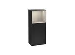Villeroy und Boch Finion Seitenschrank F510HHPD 41,8x93,6x27cm, rechts, Regal oben Sand Matt, Black matt lacquer