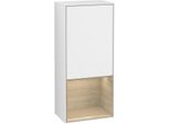 Villeroy und Boch Finion Seitenschrank G540PCGF 41,8cm, links, Emotion, Regal unten Oak Veneer, Glossy white lacquer