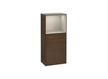 Villeroy und Boch Finion Seitenschrank G500HHGN 41,8x93,6cm, links, Emotion, Regal oben Sand Matt, Walnut veneer