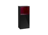 Villeroy und Boch Finion Seitenschrank G510HBPH 41,8x93,6cm, rechts, Emotion, Regal oben Peony Matt, Glossy Black Lacquer
