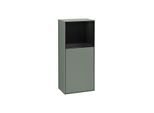 Villeroy und Boch Finion Seitenschrank F530PHGM 41,8cm, rechts, Ladestation, Regal Glossy Black Lacquer, Olive Matt Lacquer