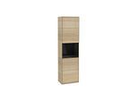 Villeroy und Boch Finion Hochschrank F460PHPC 41,8x151,6x27cm, links, Regal Glossy Black Lacquer, Oak Veneer