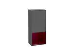 Villeroy und Boch Finion Seitenschrank F550HBGK 41,8x93,6x27cm, rechts, Regal unten Peony Matt, Anthracite matt