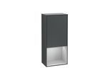 Villeroy und Boch Finion Seitenschrank F540GJHG 41,8x93,6x27cm, links, Regal unten Light Grey Matt, Midnight Blue Matt Lacquer